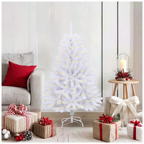 Albero di Natale artificiale Bianco 120 cm PVC e Metallo - Foto 2