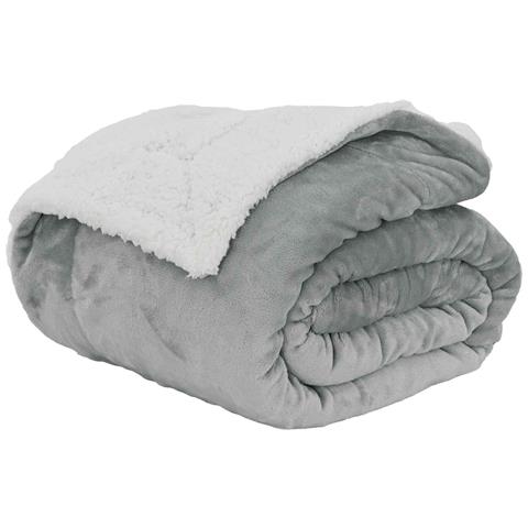 Coperta Grigio 240 x 270 cm Panno - Foto 1