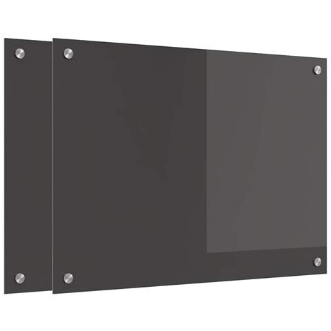 Rivestimento da Cucina 2 pcs Grigio scuro 70 x 50 cm - Foto 1