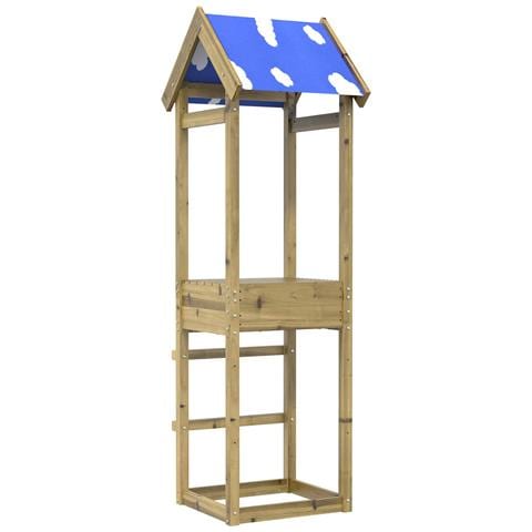 Torre da Gioco Marrone Legno Impregnato Solido - Foto 1