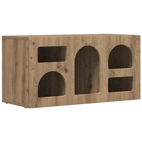Mobile TV Rovere artigianale 80 x 35 x 40 cm Legno multistrato - Foto 1