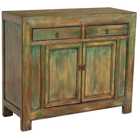 Mobile Da Ingresso In Legno Verde Invecchiato 115x45x95h Cm - Foto 1