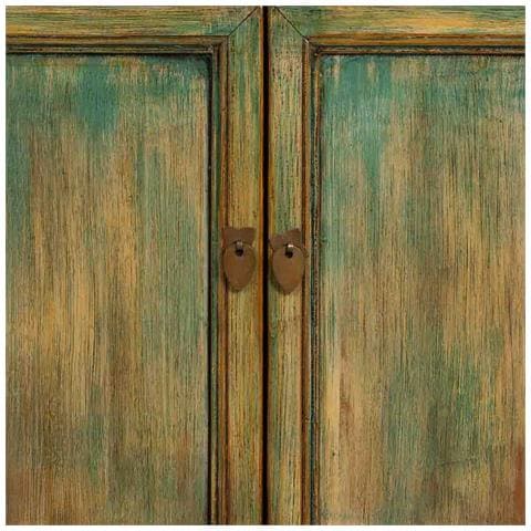 Mobile Da Ingresso In Legno Verde Invecchiato 115x45x95h Cm - Foto 8