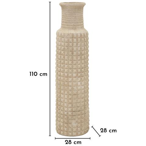 Vaso Sand Da Esterno Altissimo In Resina Beige - Foto 7