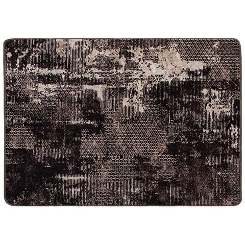 Runner Tappeto MARSA Nero 100 x 150 cm Poliestere e PVC - Foto 1