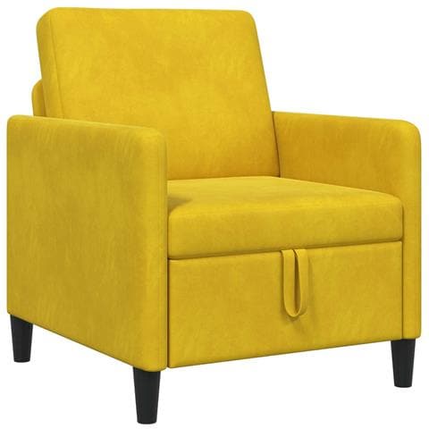 Divano con Storage Giallo 72 x 78 x 87 cm Poliestere - Foto 1