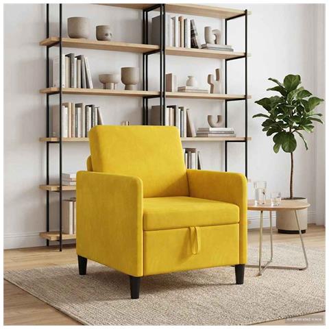 Divano con Storage Giallo 72 x 78 x 87 cm Poliestere - Foto 2
