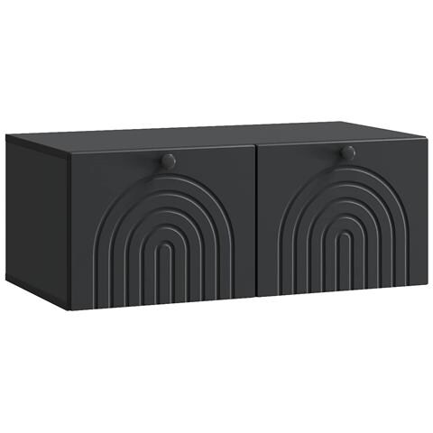 Mobile Porta TV da Muro Nero 78,5 x 41 x 30 cm - Foto 1