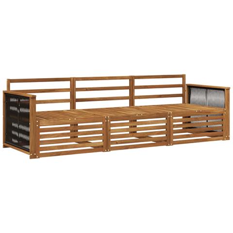 Set di divani da esterno 3 pcs Naturale - Foto 1