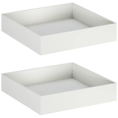 Vaso da giardino 2 pz Bianco 100 x 100 x 20 cm - Foto 1