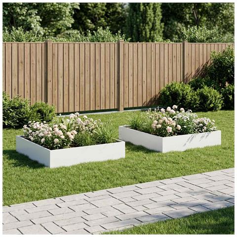 Vaso da giardino 2 pz Bianco 100 x 100 x 20 cm - Foto 2