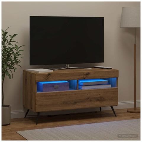 Mobile TV LED Rovere Artigianale Legno ingegnerizzato - Foto 2