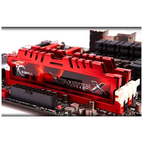 Memoria Dimm RipjawsX 32 GB (4 x 8GB) DDR3 1600 Mhz CL10 Non-ECC Dissipatore Rosso - Foto 2