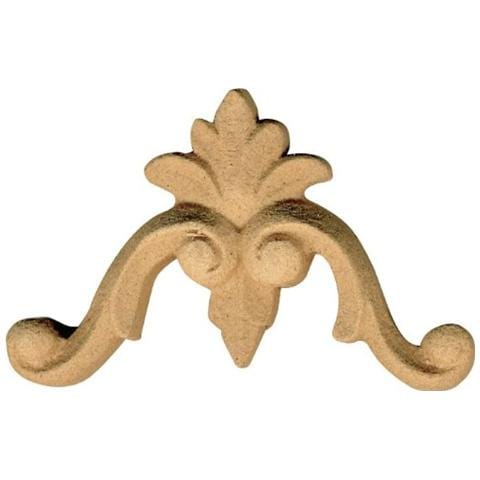 Fregio per Mobili in Pasta di Legno finitura Grezza 60x42 mm art. 03.4517 2pz - Foto 2