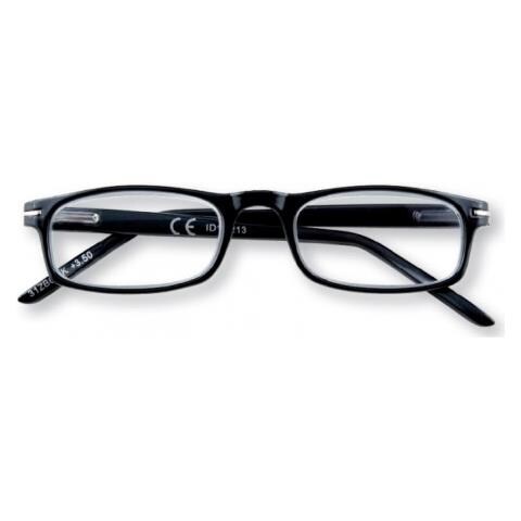 Occhiali Da Lettura Uomo Donna Unisex Black + 2.50 Diottrie 31z-b6-blk, Occhiali Da Vista Da 2.5 Diottrie Premontati Per Presbiopia, Montatura In Policarbonato E Asta Con Sistema Flex - Foto 2