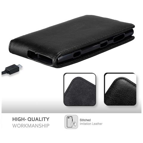 Custodia Compatibile Con Nokia Lumia 1020 In Nero Di Notte - Coperchio Protettivo In Design Flip Con Chiusura Magnetica - Foto 8