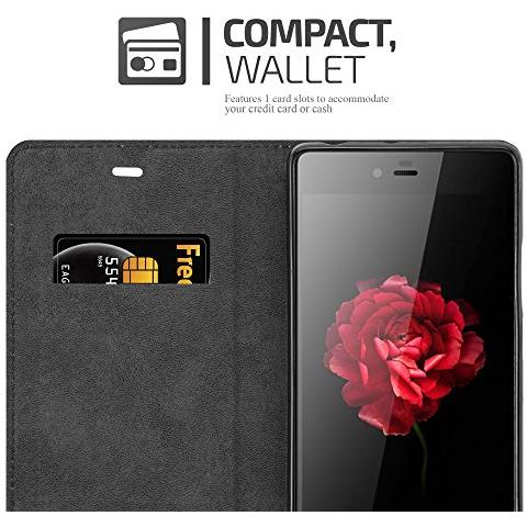 Custodia Compatibile Con Zte Nubia Z9 Max In Nero Di Notte - Coperchio Protettiva Con Chiusura Magnetica, Funzione Stand E Tasca Per Le Carte - Foto 2