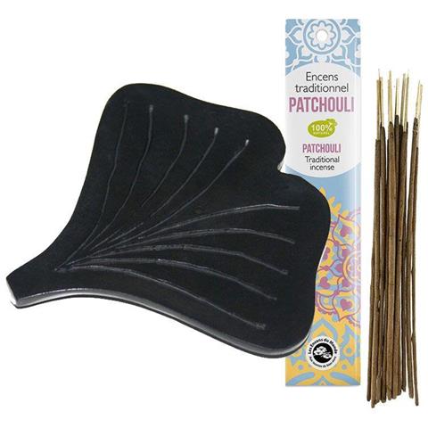 Portaincenso Ginko + Incenso Indiano Con Patchouli - Foto 2