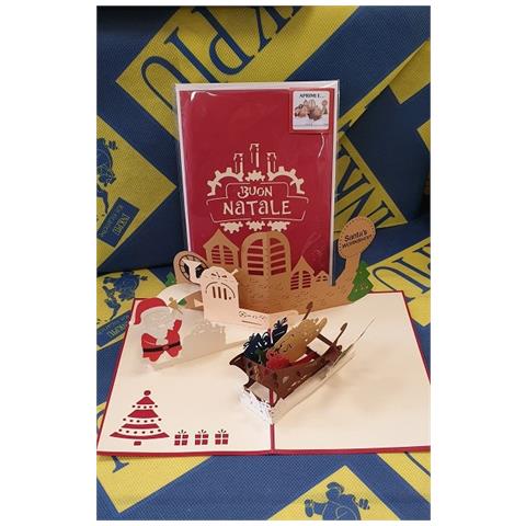 Biglietto D'auguri Origamo ''laboratorio Di Babbo Natale'' - Foto 1