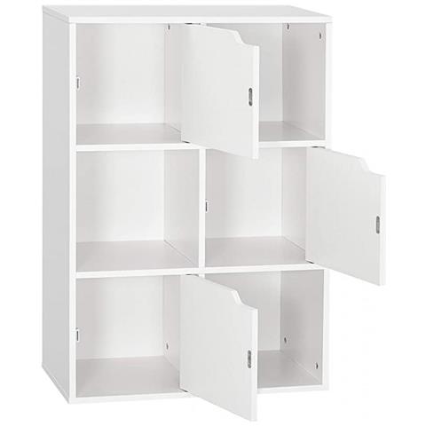 Camera per Bambini Bagno,Nero Meerveil Scaffale Portaoggetti a 6 Cubi,Scaffale Fai da Te,Libreria Fai da Te,Scarpiera a 6 Cubi in Soggiorno 