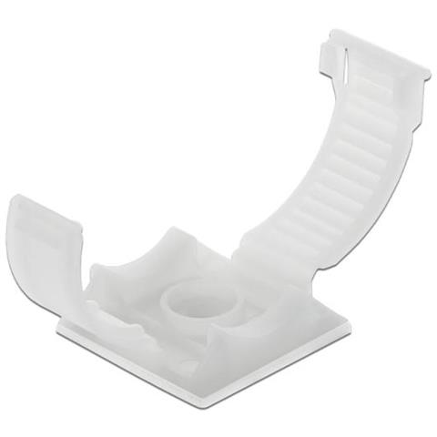 Delock Fermacavo Con Chiusura A Clip Autoadesiva Avvitabile Naturale 10 Pezzi - Foto 1