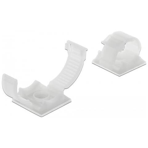 Delock Fermacavo Con Chiusura A Clip Autoadesiva Avvitabile Naturale 10 Pezzi - Foto 3