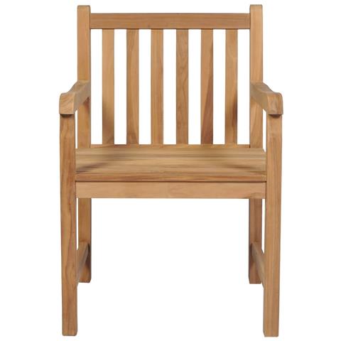 Sedie da Esterni 4 pz in Legno Massello di Teak - Foto 5