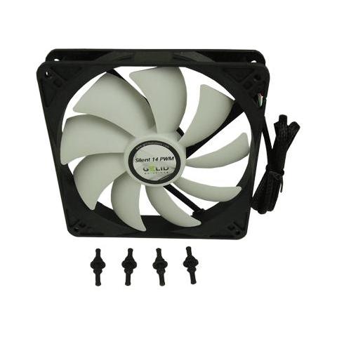 Silent 14 PWM, Computer case, Ventilatore, Nero, Bianco, CE, 140 x 140 x 25 mm - Foto 6