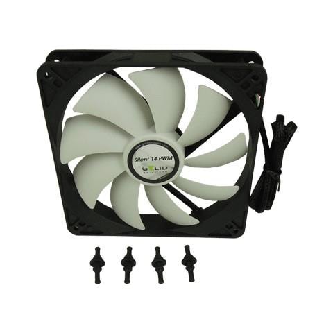 Silent 14 PWM, Computer case, Ventilatore, Nero, Bianco, CE, 140 x 140 x 25 mm - Foto 2