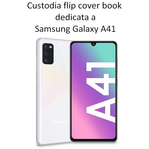 Maxy Custodia Book Orizzontale Silicone Case Per Samsung Galaxy A41 A415 Black-pink - Foto 2