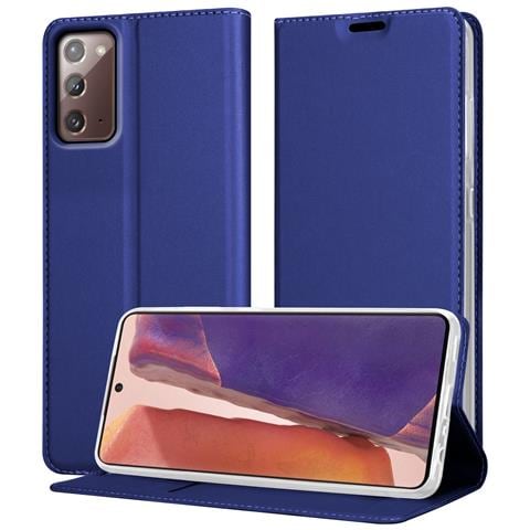 Custodia Compatibile Con Samsung Galaxy Note 20 In Classy Blu Scuro - Coperchio Protettiva Con Chiusura Magnetica, Funzione Stand E Tasca Per Le Carte - Foto 1
