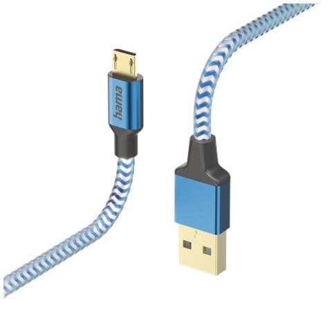 Hama Reflective Usb Kabel 1,5 M Usb 2.0 Usb A Micro-usb B Blau (00201555) - Foto 2