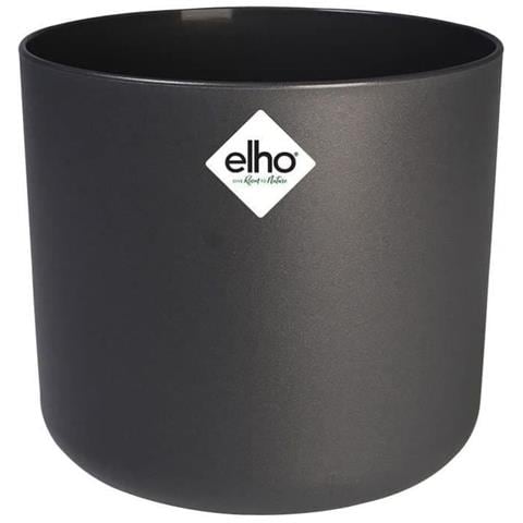 Vaso 24,7 X 24,7 X 23,3 Cm Nero Antracite Polipropilene Plastica Rotondo - Foto 1
