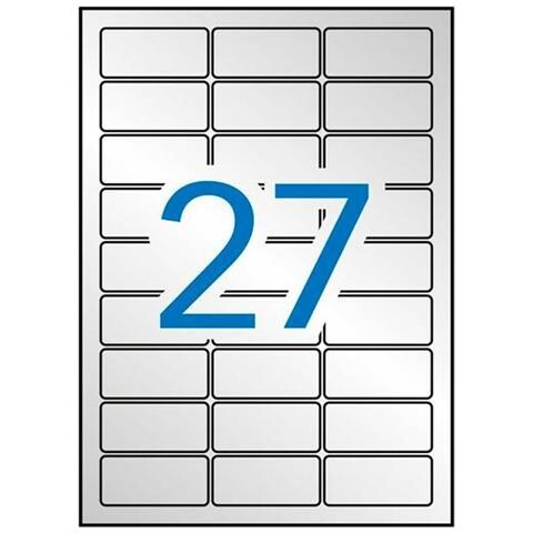 Etichette Per Stampante Apli Argentato Metallizzato 63,5 X 29,6 Mm A4 - Foto 2