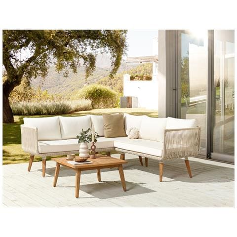 Set Da Giardino 5 Posti Legno D'acacia Beige Alcamo - Foto 1