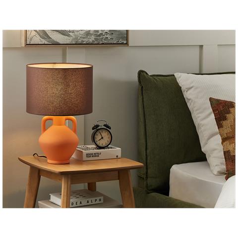 Lampada Da Tavolo Labrada Ceramica Arancione - Foto 1