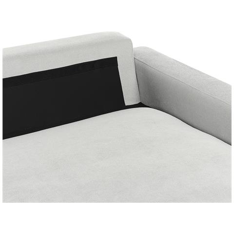 Divano Angolare 3 Posti Maloy Ciniglia Grigio Chiaro Lato Sinistro - Foto 2