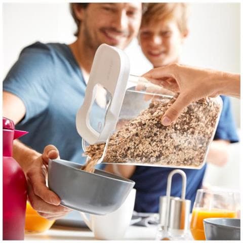 Optima Rettangolare Contenitore 2 L Trasparente, Bianco 1 Pz - Foto 2