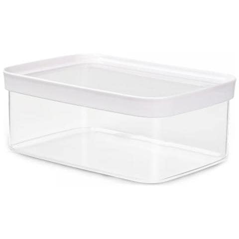 Optima Rettangolare Contenitore 2 L Trasparente, Bianco 1 Pz - Foto 1