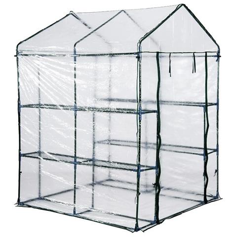 Serra In Acciaio Copertura Pvc L143xp143xh195 Cm Garden Cottage Brixo - Foto 1