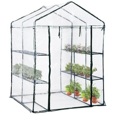 Serra In Acciaio Copertura Pvc L143xp143xh195 Cm Garden Cottage Brixo - Foto 2