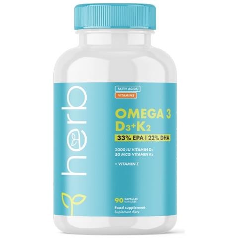 Omega 3 1000 Mg Con D3+k2 90 Capsule Herb - Foto 1
