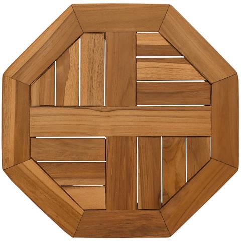 Piano Per Tavolo 40x40x2,5 Cm Ottagonale Legno Massello Teak - Foto 2