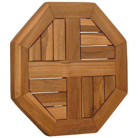 Piano Per Tavolo 40x40x2,5 Cm Ottagonale Legno Massello Teak - Foto 3