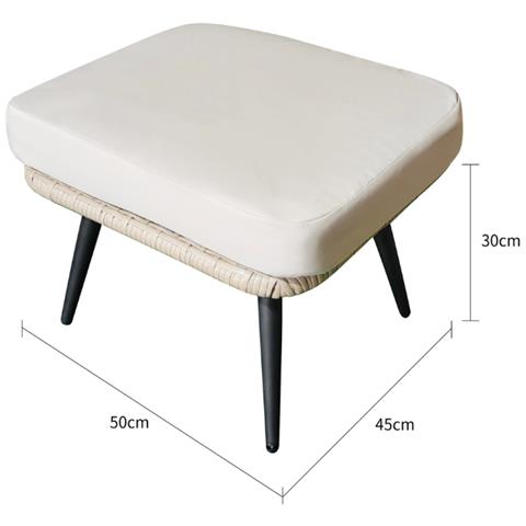 Poggiapiedi Per Esterni Con Cuscino Beige Bellavista - Foto 2