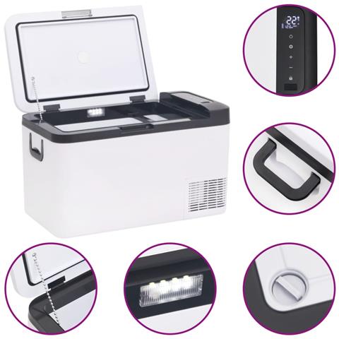 Borsa Frigo con Manico e Adattatore Nera e Bianca 18 L PP e PE - Foto 2