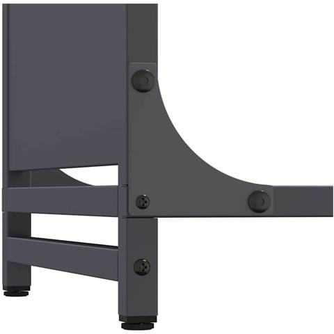 Rastrelliera per Legna da Ardere Antracite 90x28x90 cm - Foto 2