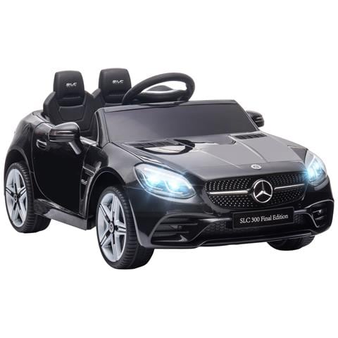 Macchina Elettrica per Bambini Licenza Mercedes SLC 300 con Telecomando, in PP e Metallo, 107x62.5x44 cm, Nero - Foto 1