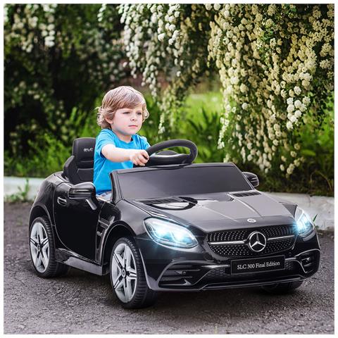 Macchina Elettrica per Bambini Licenza Mercedes SLC 300 con Telecomando, in PP e Metallo, 107x62.5x44 cm, Nero - Foto 6