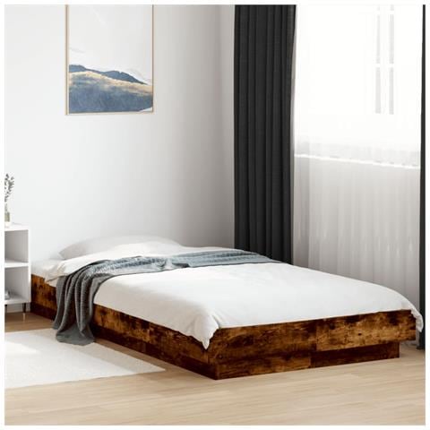 Giroletto Luci Led Rovere Fumo 90x190 Cm In Legno Multistrato - Foto 1